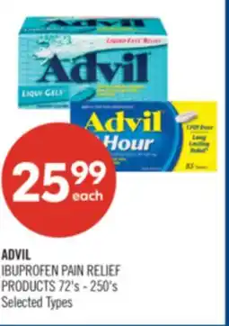 Shoppers Drug Mart ADVIL IBUPROFEN PAIN RELIEF PRODUCTS offer