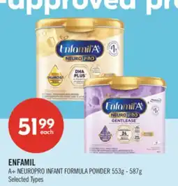 Shoppers Drug Mart ENFAMIL A+ NEUROPRO INFANT FORMULA POWDER offer