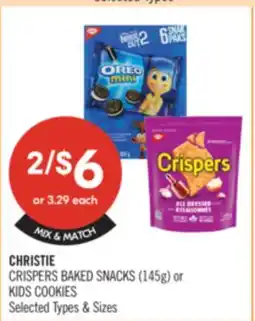 Shoppers Drug Mart CHRISTIE CRISPERS BAKED SNACKS (145g) or KIDS COOKIES offer