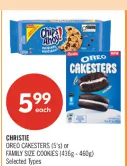 Shoppers Drug Mart CHRISTIE OREO CAKESTERS (5's) or FAMILY SIZE COOKIES (436g - 460g) offer