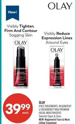 Shoppers Drug Mart OLAY EYES TREATMENTS, REGENERIST or REGENERIST MAX PREMIUM FACIAL MOISTURIZERS offer