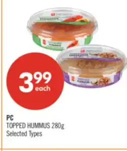 Shoppers Drug Mart PC TOPPED HUMMUS offer