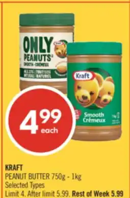 Shoppers Drug Mart KRAFT PEANUT BUTTER offer