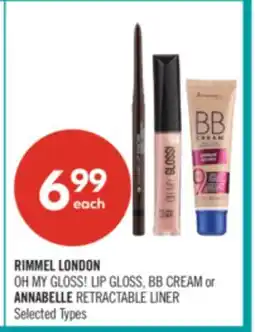 Shoppers Drug Mart RIMMEL LONDON OH MY GLOSS! LIP GLOSS, BB CREAM or ANNABELLE RETRACTABLE LINER offer