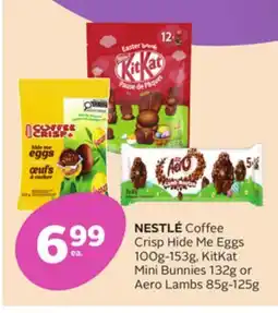 Rexall NESTLÉ Coffee Crisp Hide Me Eggs 100g-153g, KitKat Mini Bunnies 132g or Aero Lambs 85g-125g offer