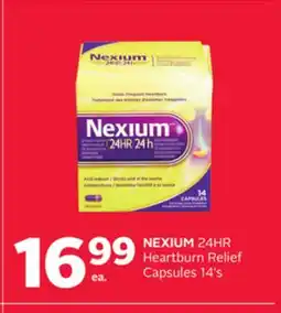 Rexall NEXIUM 24HR Heartburn Relief Capsules 14' s offer