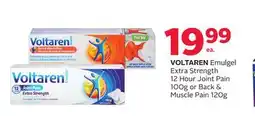Rexall VOLTAREN Emulgel Extra Strength 12 Hour Joint Pain 100g or Back & Muscle Pain 120g offer