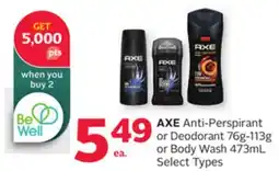 Rexall AXE Anti-Perspirant or Deodorant 76g-113g or Body Wash 473mL offer