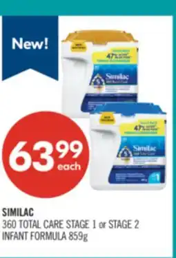Shoppers Drug Mart SIMILAC 360 TOTAL CARE STAGE 1 or STAGE 2 INFANT FORMULA offer