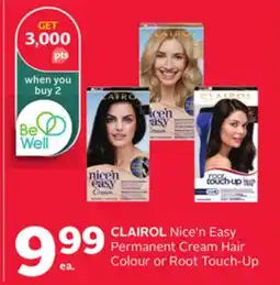 Rexall CLAIROL Nice'n Easy Permanent Cream Hair Colour or Root Touch-Up offer