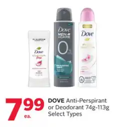 Rexall DOVE Anti-Perspirant or Deodorant offer