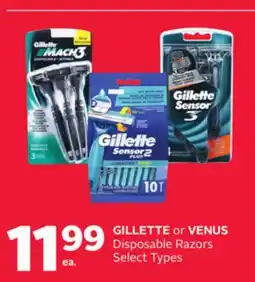 Rexall GILLETTE or VENUS Disposable Razors offer