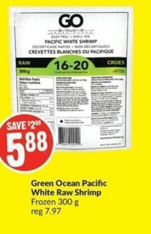 Green Ocean Pacific White Raw Shrimp