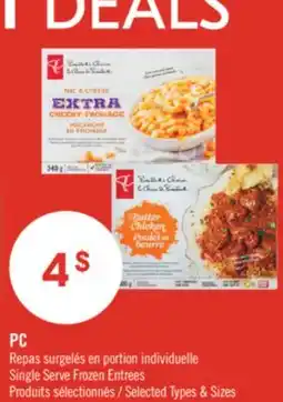 Pharmaprix PC Single Serve Frozen Entrees offer