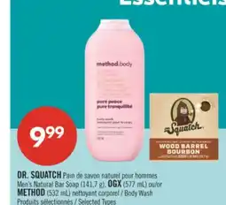 Pharmaprix METHOD Body Wash (532mL) or DR. SQUATCH Men's Bar Soap (141g) offer