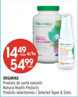 Pharmaprix ORGANIKA Natural Health Products offer
