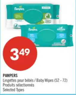 Pharmaprix PAMPERS Baby Wipes offer