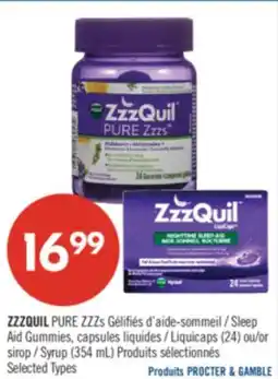 Pharmaprix ZZZQUIL PURE ZZZs Sleep Aid Gummies Liquicaps (24) or Syrup (354 mL) offer