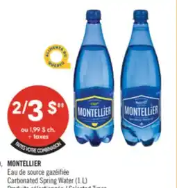 Pharmaprix MONTELLIER Carbonated Spring Water offer