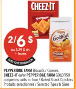 Pharmaprix PEPPERIDGE FARM Cookies, CHEEZ-IT or PEPPERIDGE FARM GOLDFISH Baked Snack Crackers offer