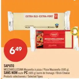 Pharmaprix SAPUTO Pizza Mozzarella (500 g), NO NAME or PC (400 g) Brick Cheese offer