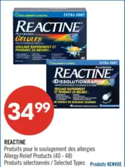 Pharmaprix REACTINE Allergy Relief Products offer