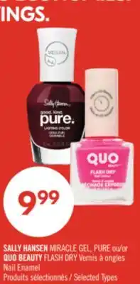Pharmaprix SALLY HANSEN MIRACLE GEL, PURE or QUO BEAUTY FLASH DRY Nail Enamel offer