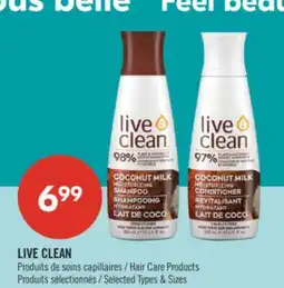Pharmaprix LIVE CLEAN Hair Care Products offer