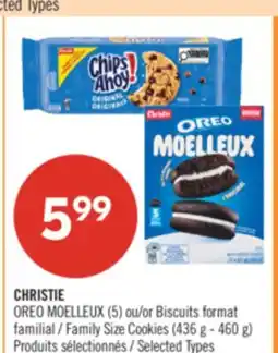 Pharmaprix Christie OREO Soft Cookies (5) or Family Size Cookies (436 g – 460 g) offer