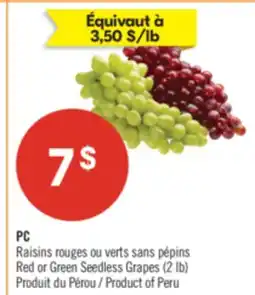 Pharmaprix Redor Green Seedless Grapes offer
