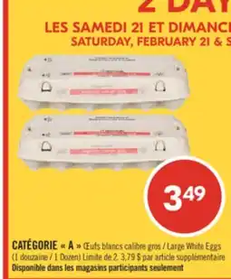 Pharmaprix Large White Eggs (1 Dozen) offer
