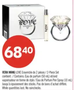 Pharmaprix VERA WANG LOVE 2-Piece Set offer