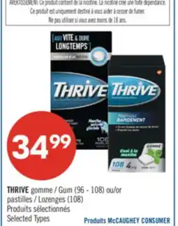 Pharmaprix THRIVE Gum (96 - 108) or Lozenges (108) offer