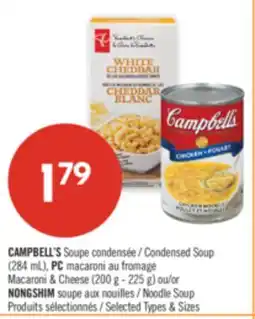 Pharmaprix CAMPBELL'S Condensed Soup (284 mL), PC Macaroni & Cheese (200 g - 225 g) or NONGSHIM Noodle Soup offer