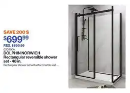 Patrick Morin NORWICH Rectangular reversible shower set - 48 in offer