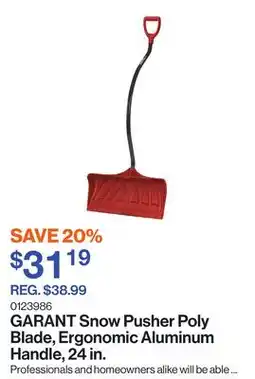 Patrick Morin Snow Pusher Poly Blade, Ergonomic Aluminum Handle, 24 in offer