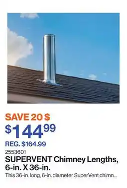 Patrick Morin Chimney Lengths, 6-in. X 36-in offer