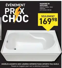 Matério BAIGNOIRE EN ACRYLIQUE offer