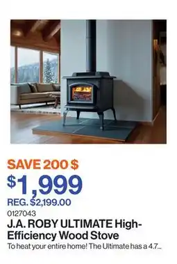 Patrick Morin ULTIMATE High-Efficiency Wood Stove offer