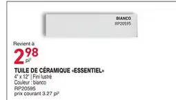 Matério TUILE DE CÉRAMIQUE ESSENTIEL offer