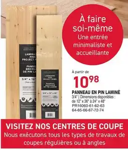 Matério PANNEAU EN PIN LAMINÉ offer