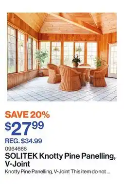 Patrick Morin Knotty Pine Panelling, V-Joint offer