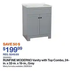 Patrick Morin MODERNO Vanity with Top Combo, 24-in. x 32-in. x 19-in., Grey offer