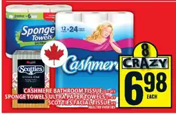 Food Basics Cashmere Bathroom Tissue, Sponge Towels Ultra Paper Towels, Scotties Facial Tissue offer