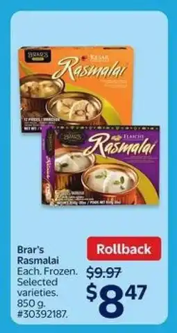 Walmart Brar's Rasmalai offer
