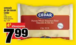 Super C semoule de blé durum Cedar offer