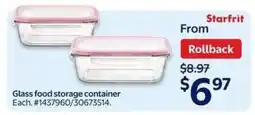 Walmart Starfrit Glass Food Storage Container offer