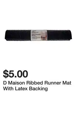 Dollarama D Maison Ribbed Runner Mat With Latex Backing offer