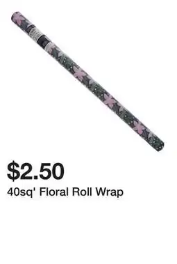 Dollarama 40sq' Floral Roll Wrap offer
