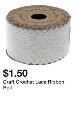 Dollarama Craft Crochet Lace Ribbon Roll offer
